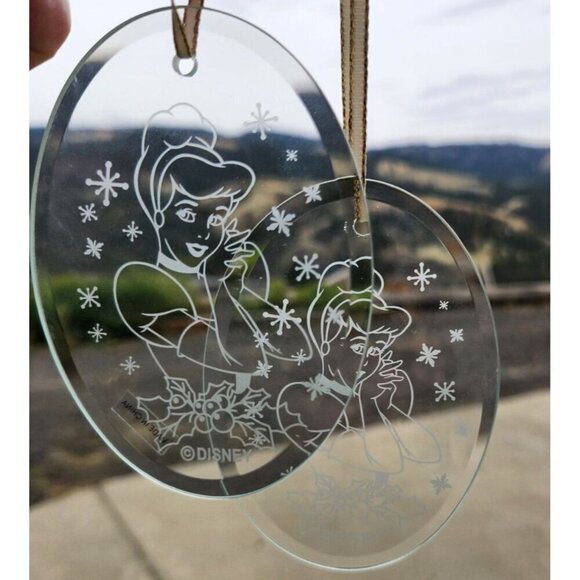 Disney Cinderella Glass Ornaments With Ribbon Hanger For Christmas or Window Dec - Picture 4 of 7